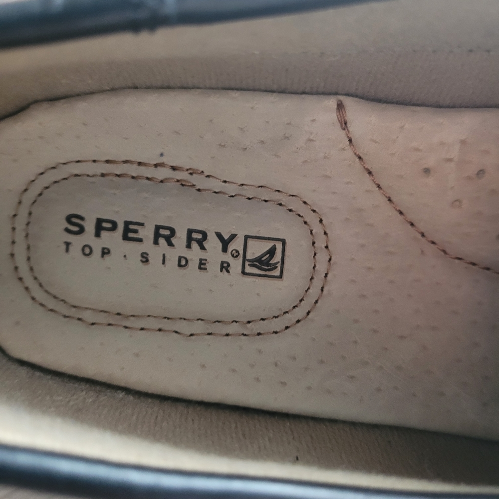 Sperry Women's Blue and Tan Boat Shoes - Picture 3 of 7